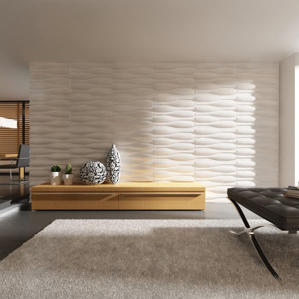 Wall Panel 3D Wave 0.625 m x 0.8 m 12 Panels 6 m²